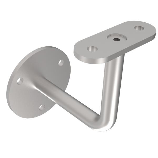 Edelstahl Handlaufstütze Handlaufhalter Handlaufträger Wandhalter M6 mit Platte Flach geschliffen K320